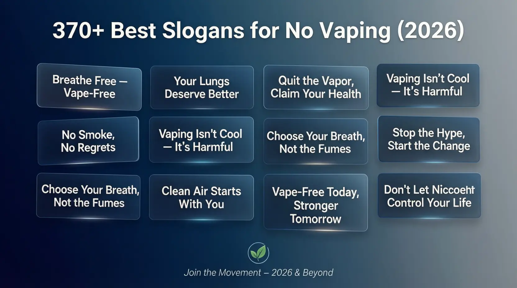 slogans for no vaping