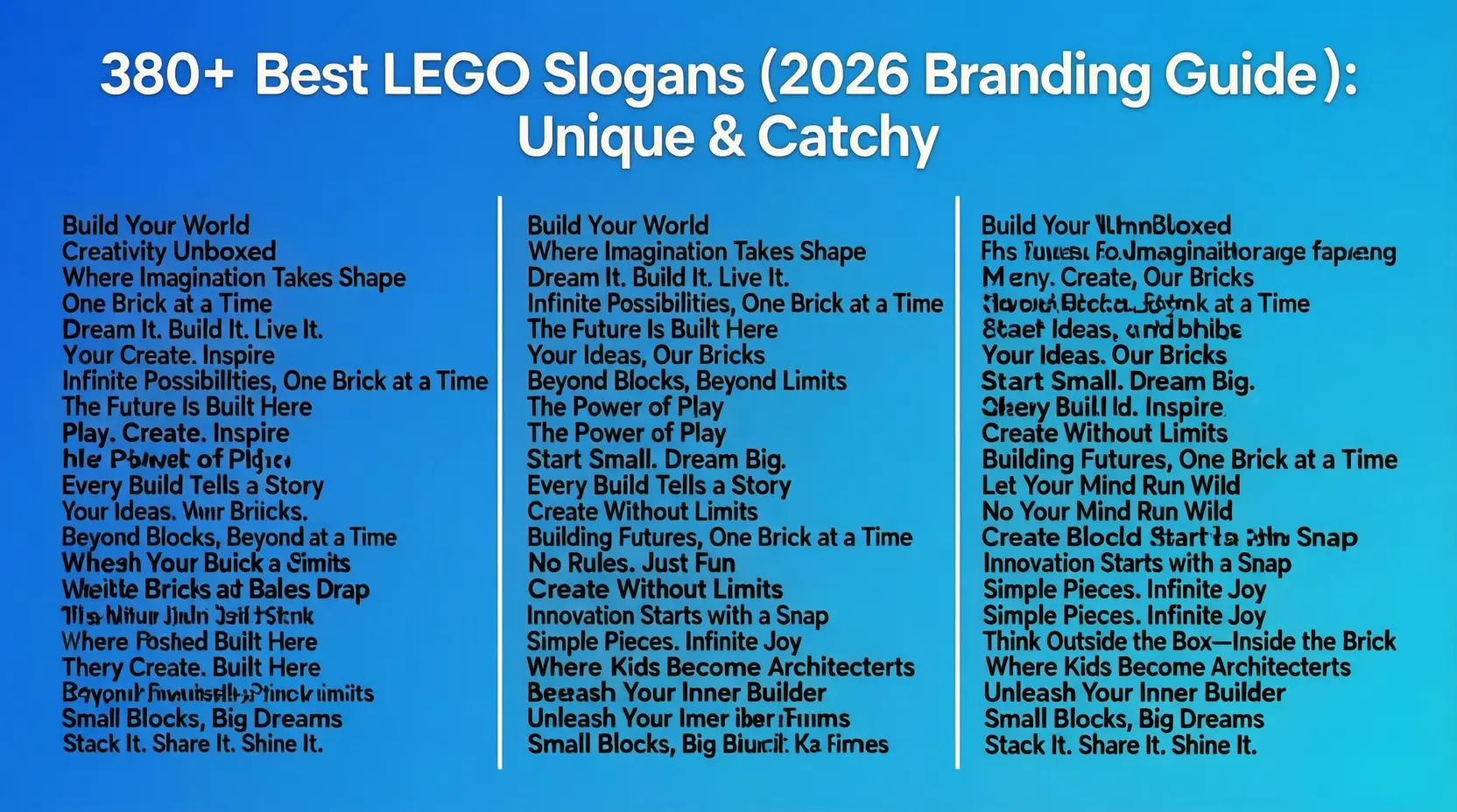 lego slogans
