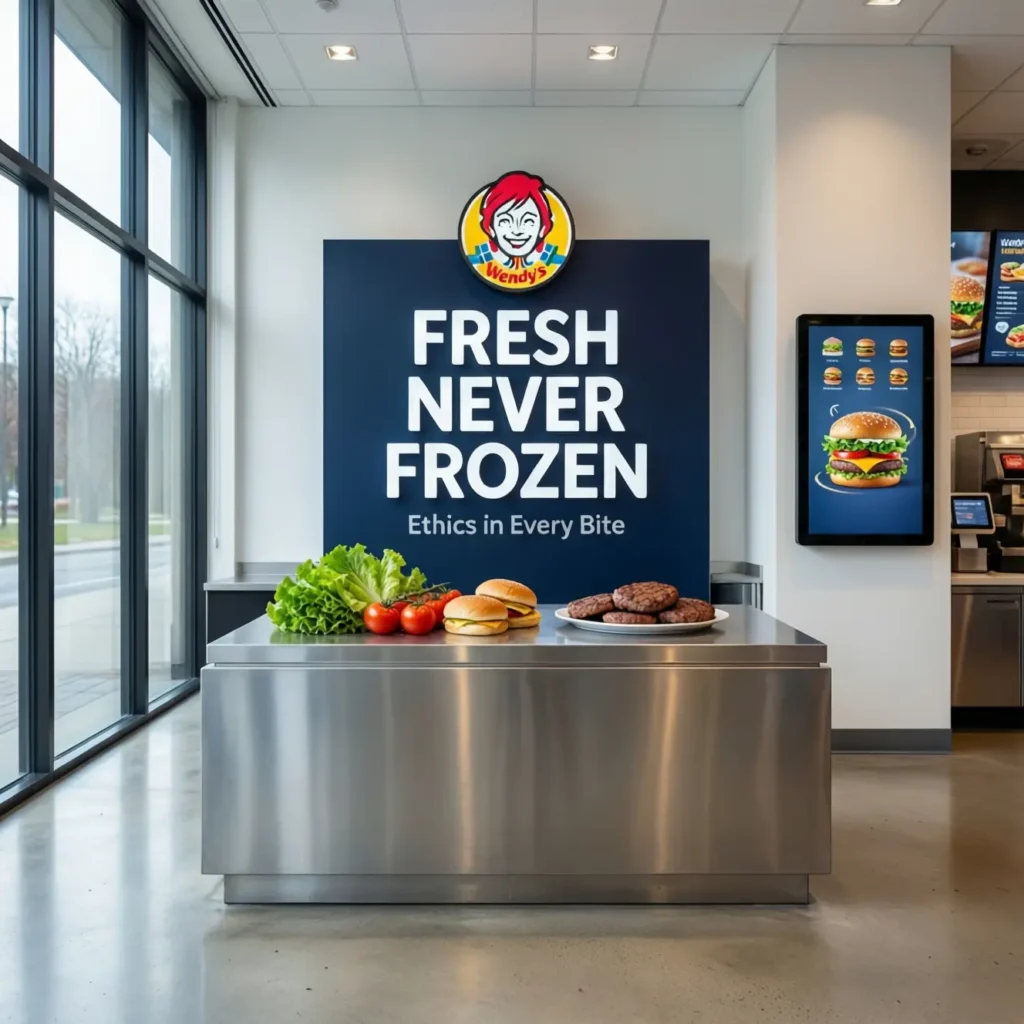 Fresh Never Frozen Ethics with a Modern Wendy's Slogans