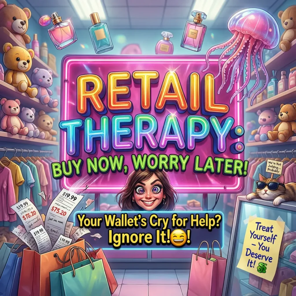 Witty, Funny, and Relatable "Retail Therapy" Shopping Slogans