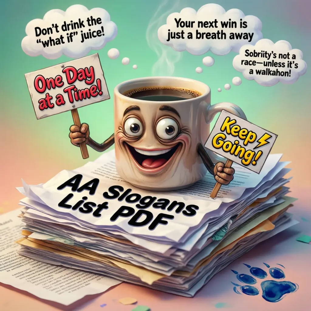 Witty and Funny Recovery Reminders for Your AA Slogans List PDF 😄