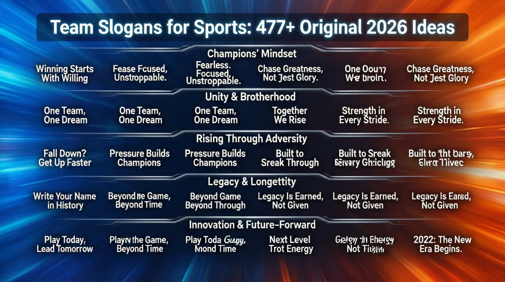 team slogans for sports