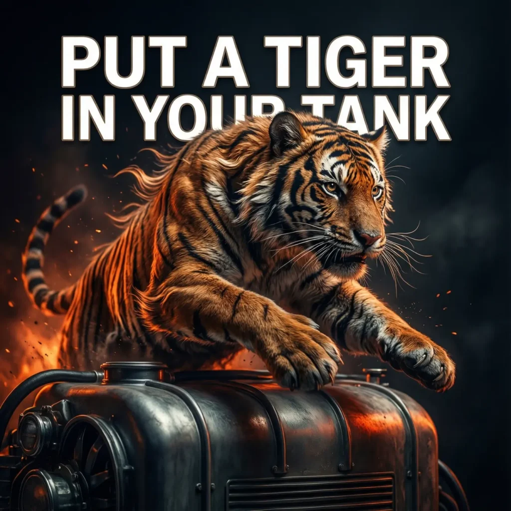 put a tiger in your tank slogan