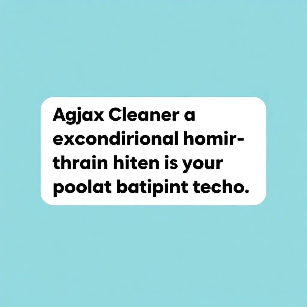 ajax cleaner slogan